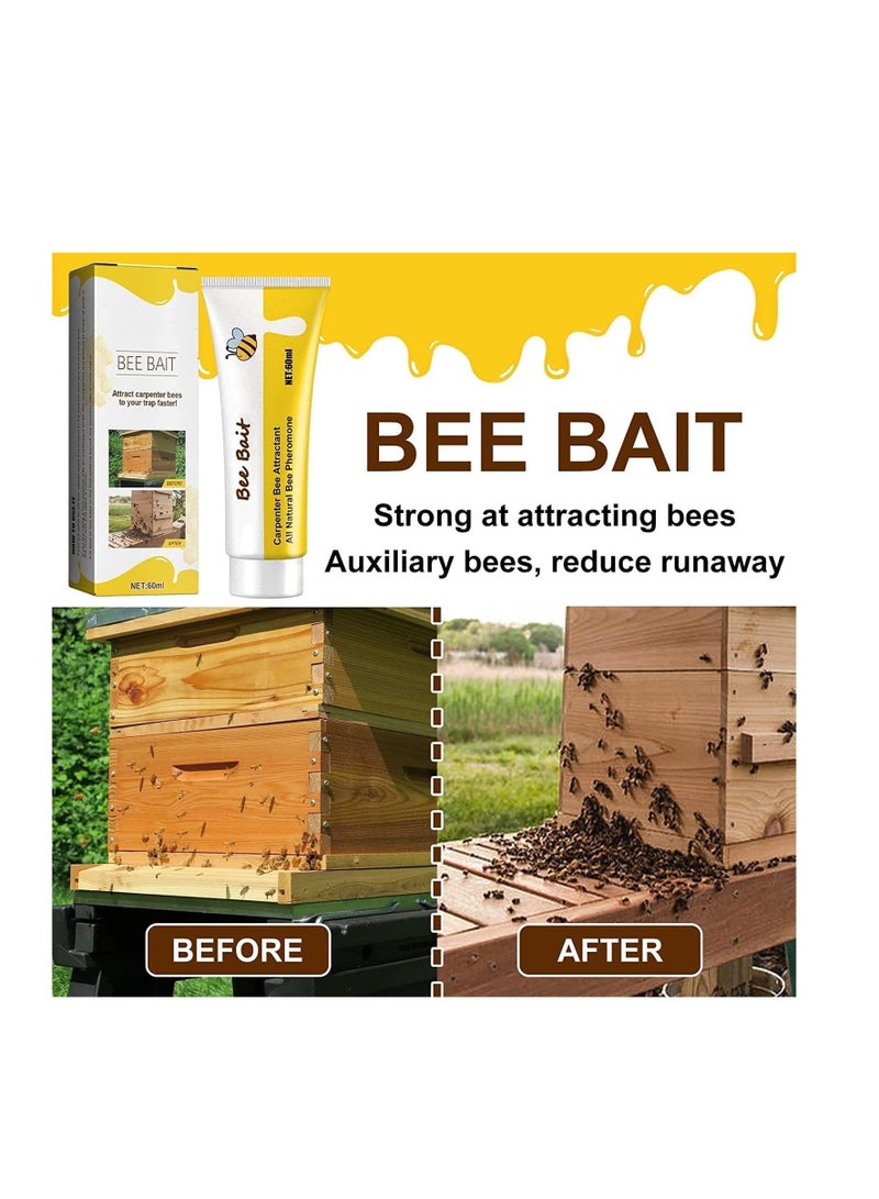 Bee House Attractant 3 Pieces Carpenter Bee Bait Unique Solitary Pollinator Supplies All Natural Bee Bait for Bee or Leaf Cutter Bee Nesting Kits