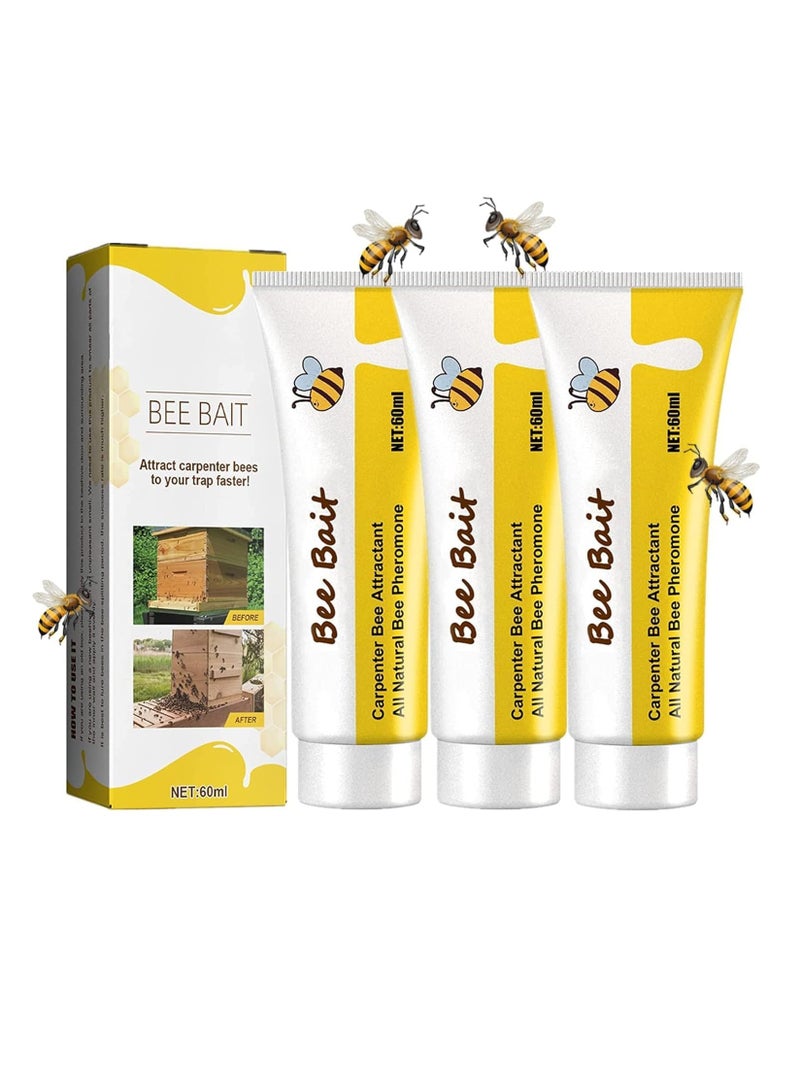 Bee House Attractant 3 Pieces Carpenter Bee Bait Unique Solitary Pollinator Supplies All Natural Bee Bait for Bee or Leaf Cutter Bee Nesting Kits