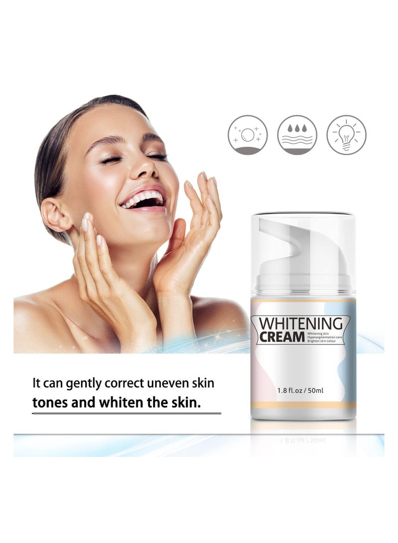 Skin Whitening Cream for Body, Underarm Lightening Cream for Intimate Areas and Bleaching, Brightening Cream Dark Spot Remover Corrector for Neck, Armpit, Elbow, Inner Thigh and Knees (1.8oz)