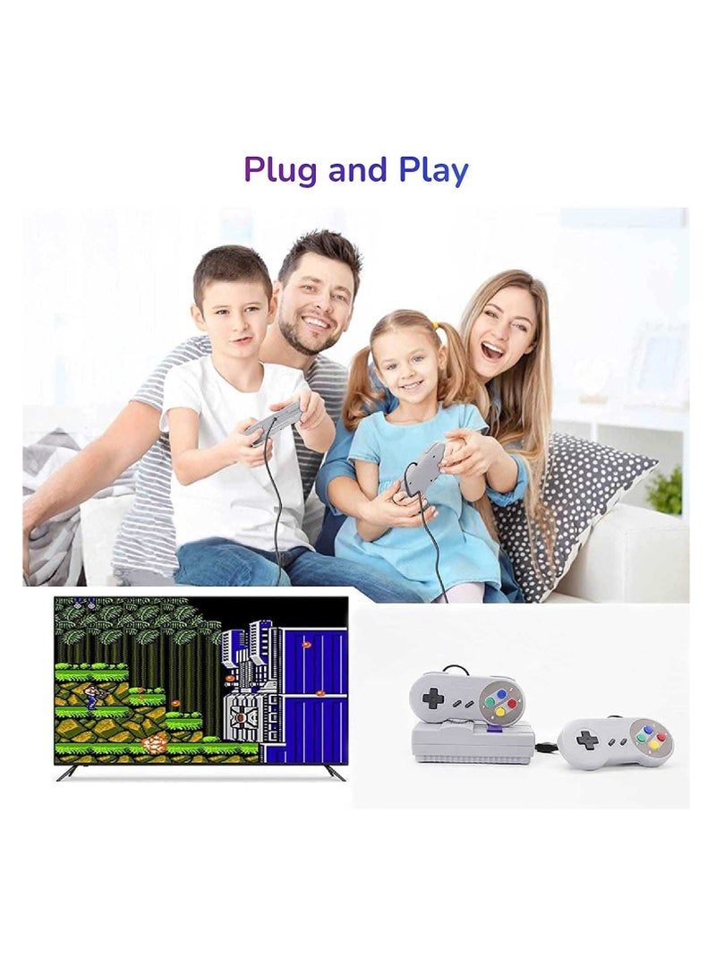 Retro 8bit Game Console with 400 Builtin Games and 2 Controllers Plug and Play Entertainment for Kids and Adults AV Output for TV