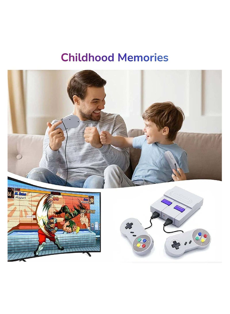 Retro 8bit Game Console with 400 Builtin Games and 2 Controllers Plug and Play Entertainment for Kids and Adults AV Output for TV