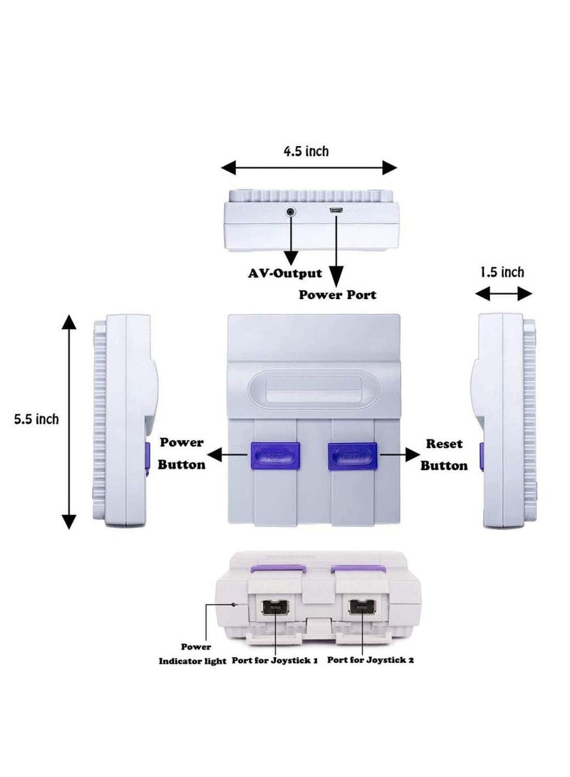 Retro 8bit Game Console with 400 Builtin Games and 2 Controllers Plug and Play for Kids and Adults AV Output
