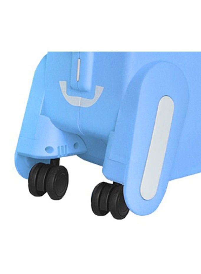 Children's trolley case, suitcase, can be ridden, can sit, cute luggage bag, children's puppy suitcase, blue