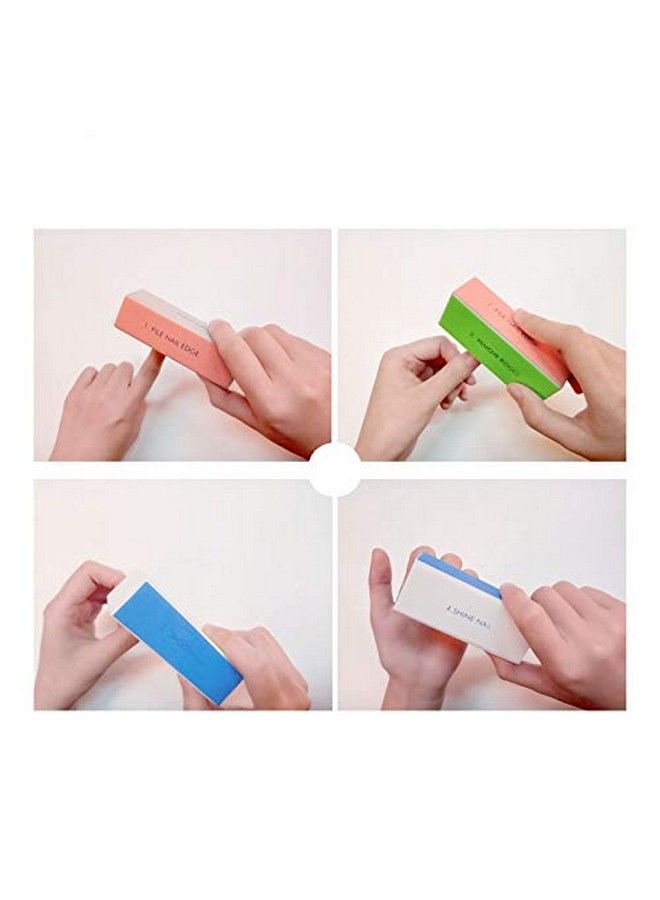 5Pcsset Nail Art Buffer Block Nail File For Nail Polish Uv Gel Manicure Pedicure Buffing Sanding Polish (Flower)