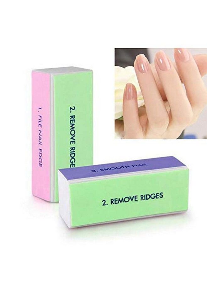 5Pcsset Nail Art Buffer Block Nail File For Nail Polish Uv Gel Manicure Pedicure Buffing Sanding Polish (Flower)