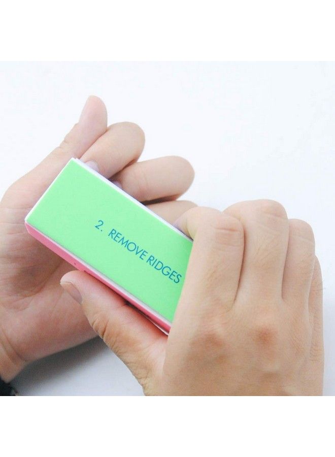 5Pcsset Nail Art Buffer Block Nail File For Nail Polish Uv Gel Manicure Pedicure Buffing Sanding Polish (Flower)