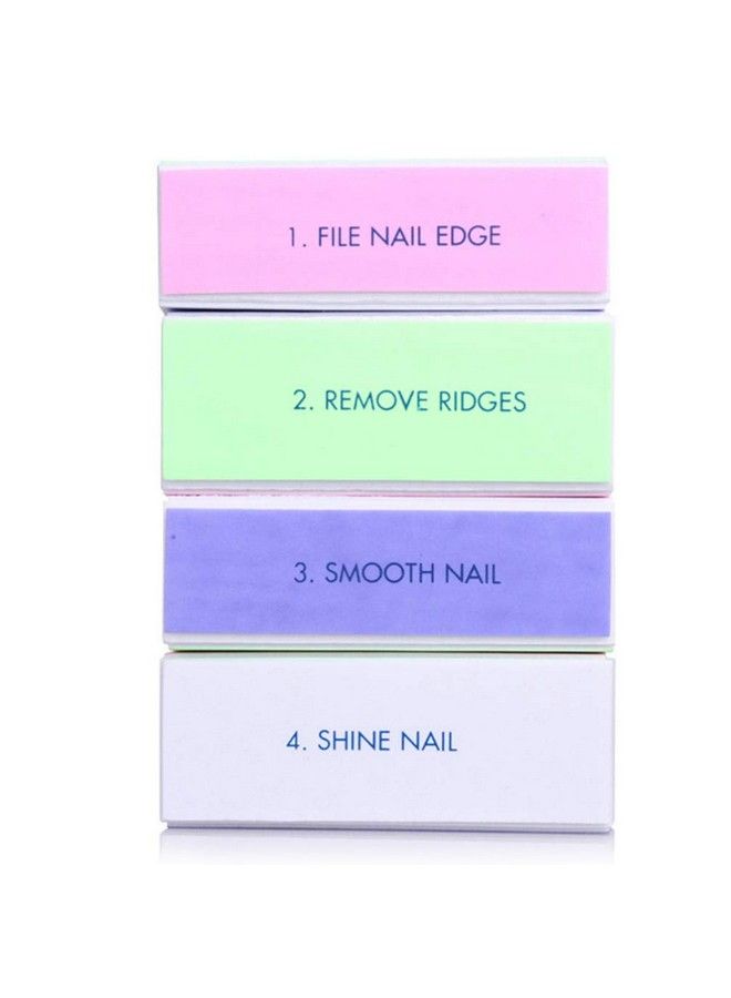 5Pcs Sponge Nail Files Four Sided Nail Buffer Block Sanding Sponge Grinding Polishing Manicure Pedicure Nail Art Tool For Women Girls