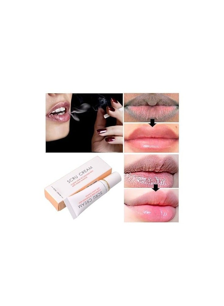 Lip Magic Lighten Scrub, 2pcs Dark Black Lip Removal Exfoliation Pigmentation, Fade Dull Pink Lip Balm Brighten, Anti-Crack Moisturizing, Smooth Lips, Gentle Exfoliator for Chapped and Dry Lips