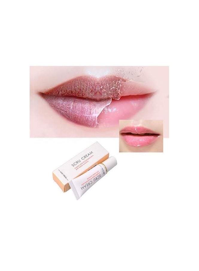 Lip Magic Lighten Scrub, 2pcs Dark Black Lip Removal Exfoliation Pigmentation, Fade Dull Pink Lip Balm Brighten, Anti-Crack Moisturizing, Smooth Lips, Gentle Exfoliator for Chapped and Dry Lips