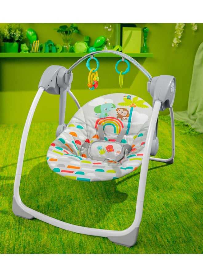 Playful Paradise Portable Compact Automatic Baby Swing With Music, Newborn +