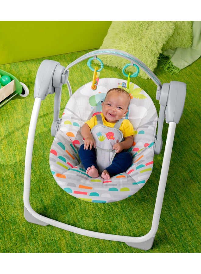 Playful Paradise Portable Compact Automatic Baby Swing With Music, Newborn +