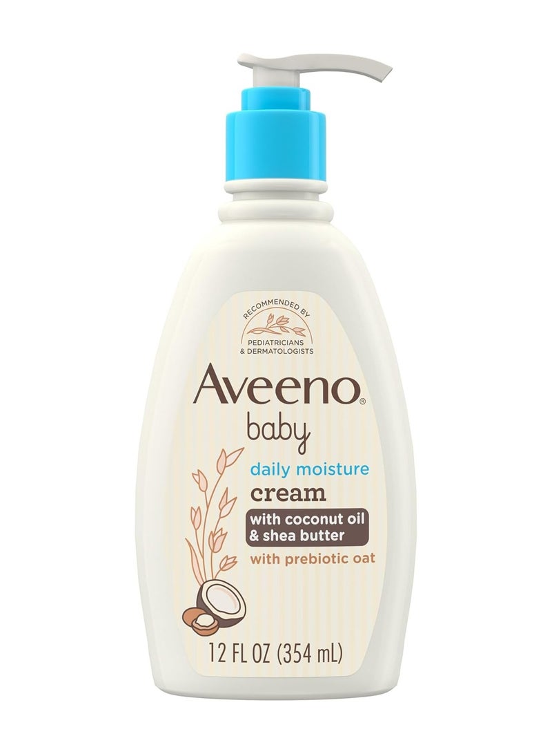 Aveeno Baby Daily Moisturizing Cream with Prebiotic Oat, Baby Lotion with Coconut Oil & Shea Butter Deeply Moisturizes Sensitive Skin 354ml