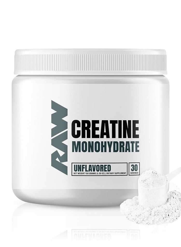 RAW Creatine - Fine Micronized Monohydrate Powder, 30 Servings