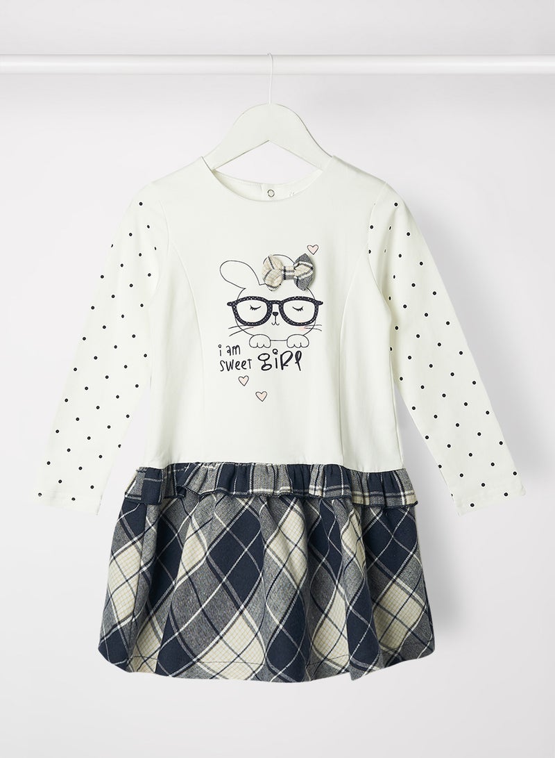 Baby/Kids Graphic Print Dress Navy