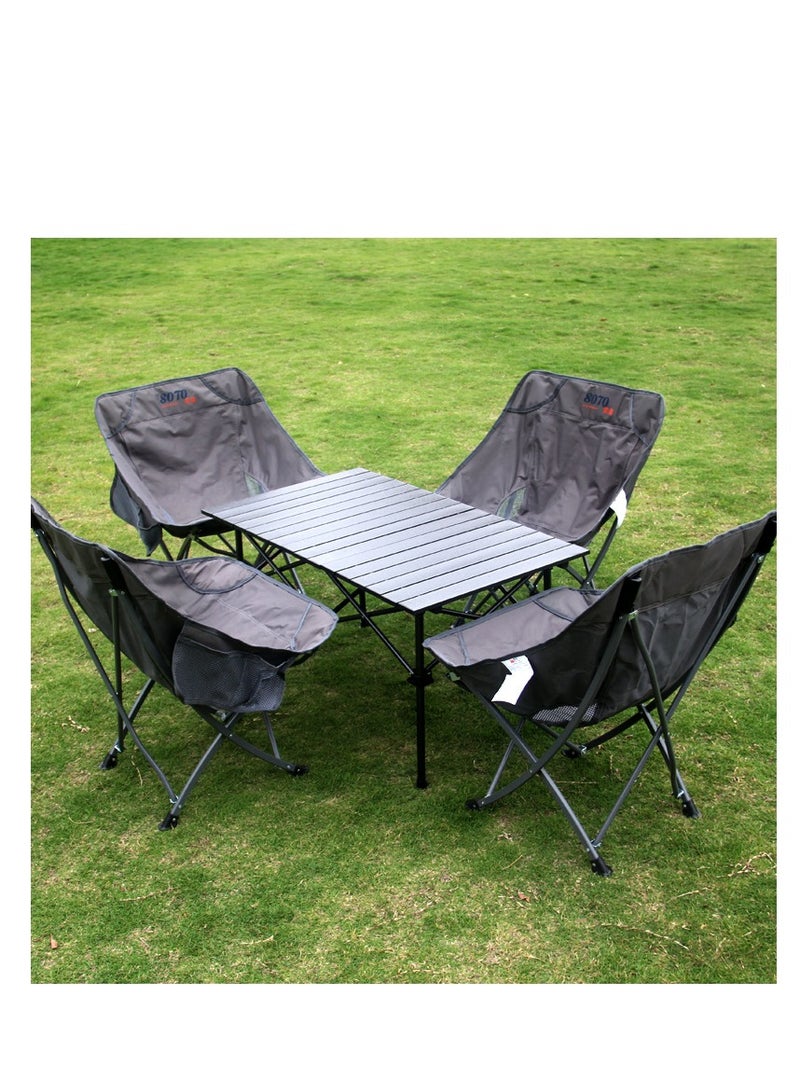 Folding chair for fishing and camping High quality comfortable material - Gray