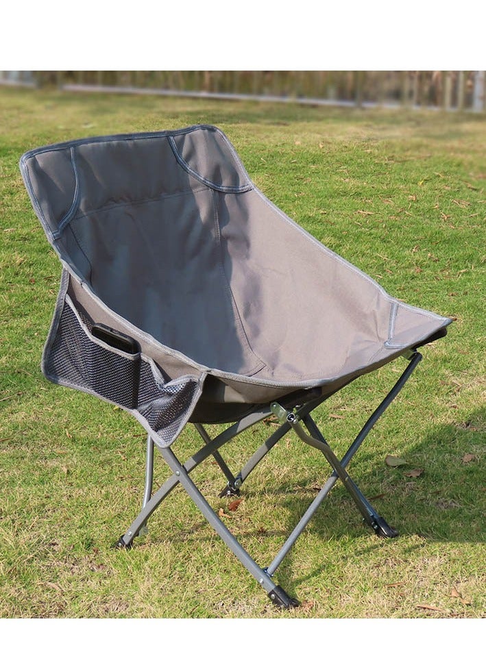 Folding chair for fishing and camping High quality comfortable material - Gray