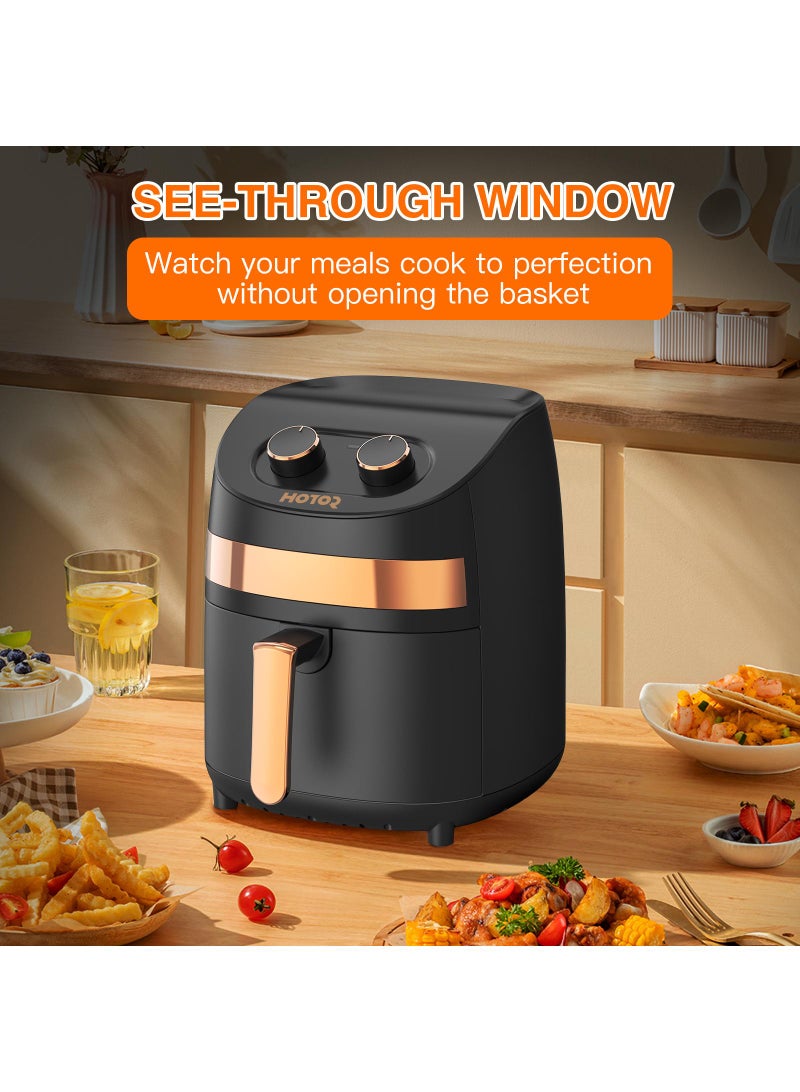 3.5L Air Fryer Household Multi-Functional Large Capacity Visual Air Fryer Smart Touch Color-Black