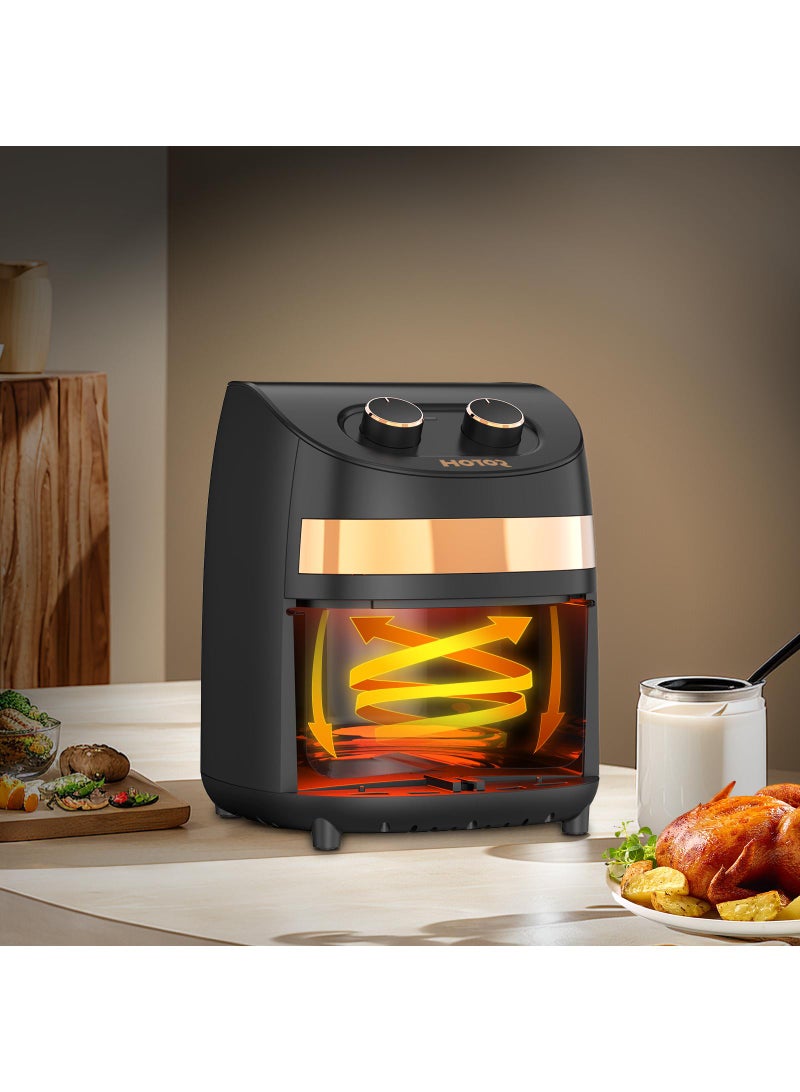 3.5L Air Fryer Household Multi-Functional Large Capacity Visual Air Fryer Smart Touch Color-Black