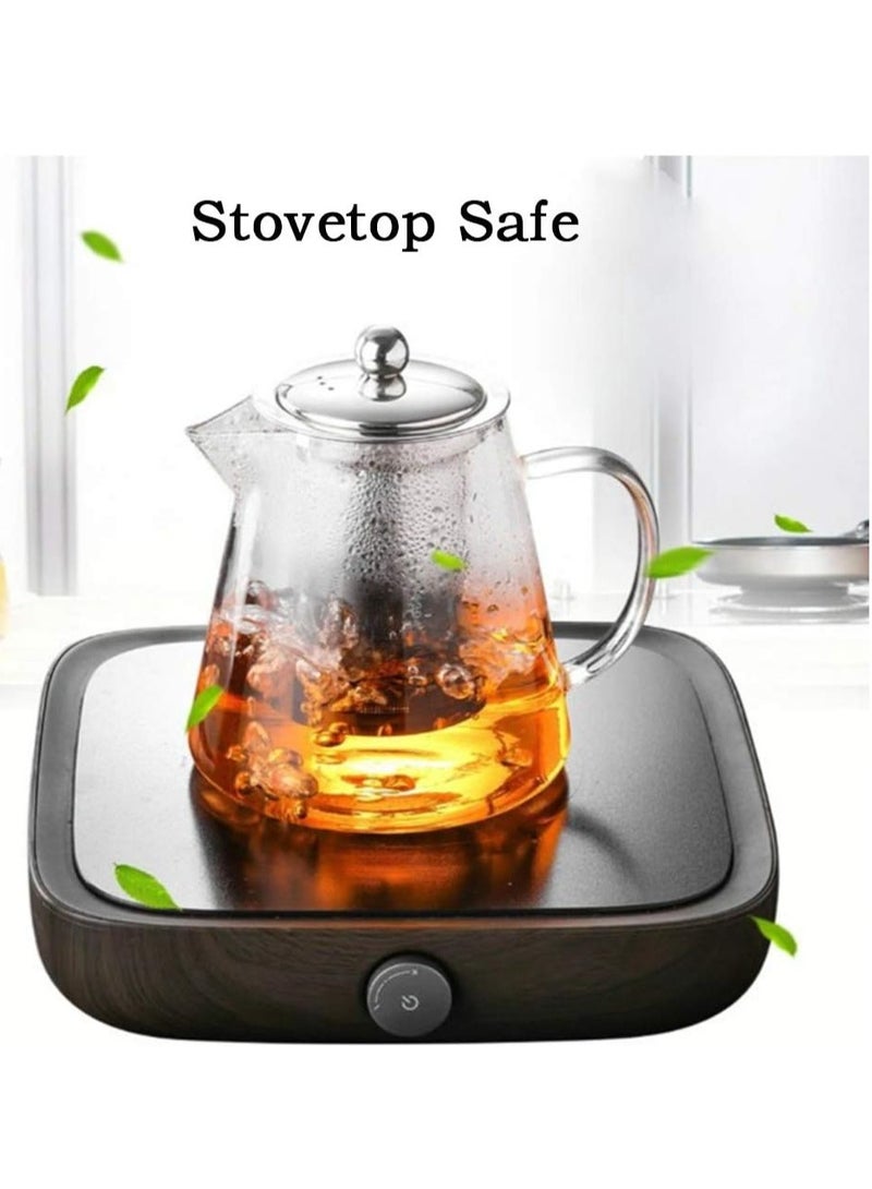 Borosilicate Glass Teapot With Stainless Steel Strainer And Lid 750 ML