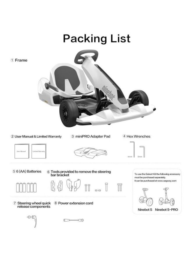 Ninebot Electric Go-Kart Scooter 138.3x82.2x60cm