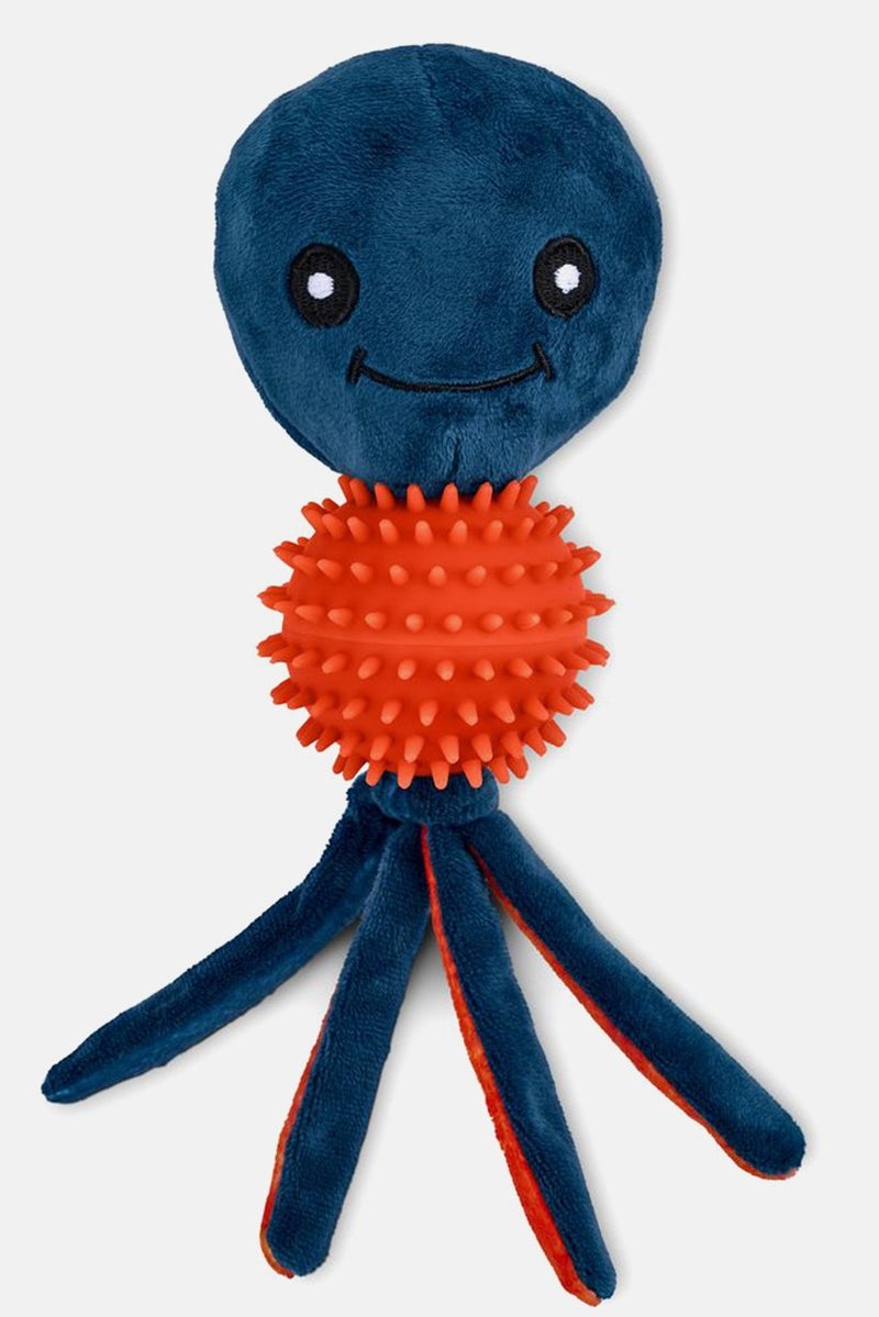 Dog toy Octopus, Navy and Orange