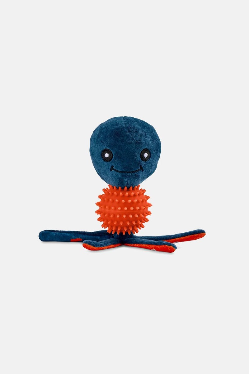 Dog toy Octopus, Navy and Orange