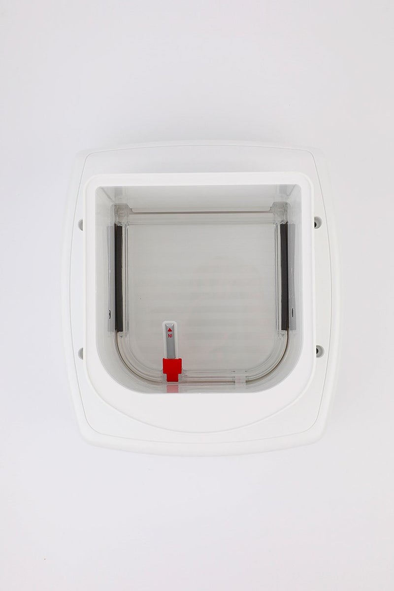 Cat Flap With Microchip Sensor, White