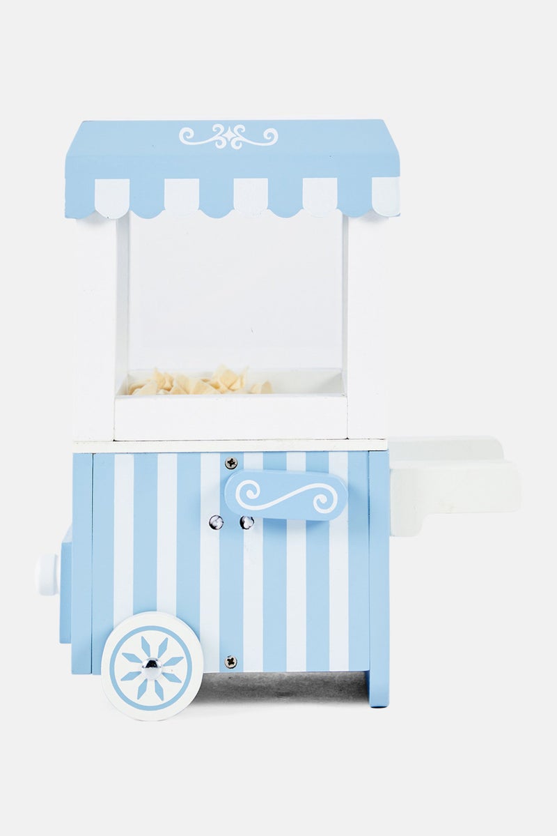 Wooden Popcorn Machine, Blue