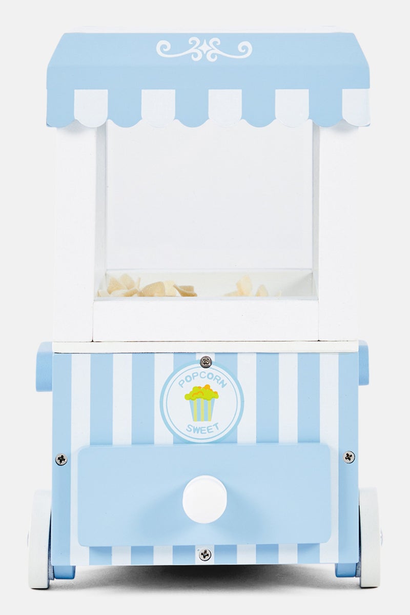 Wooden Popcorn Machine, Blue