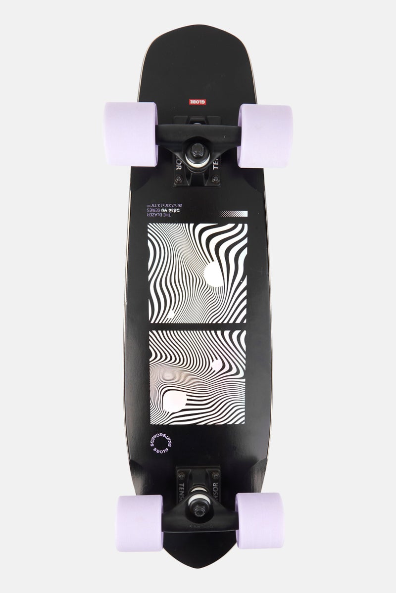 Blazer Complete Cruiser Skateboard, Black/Purple