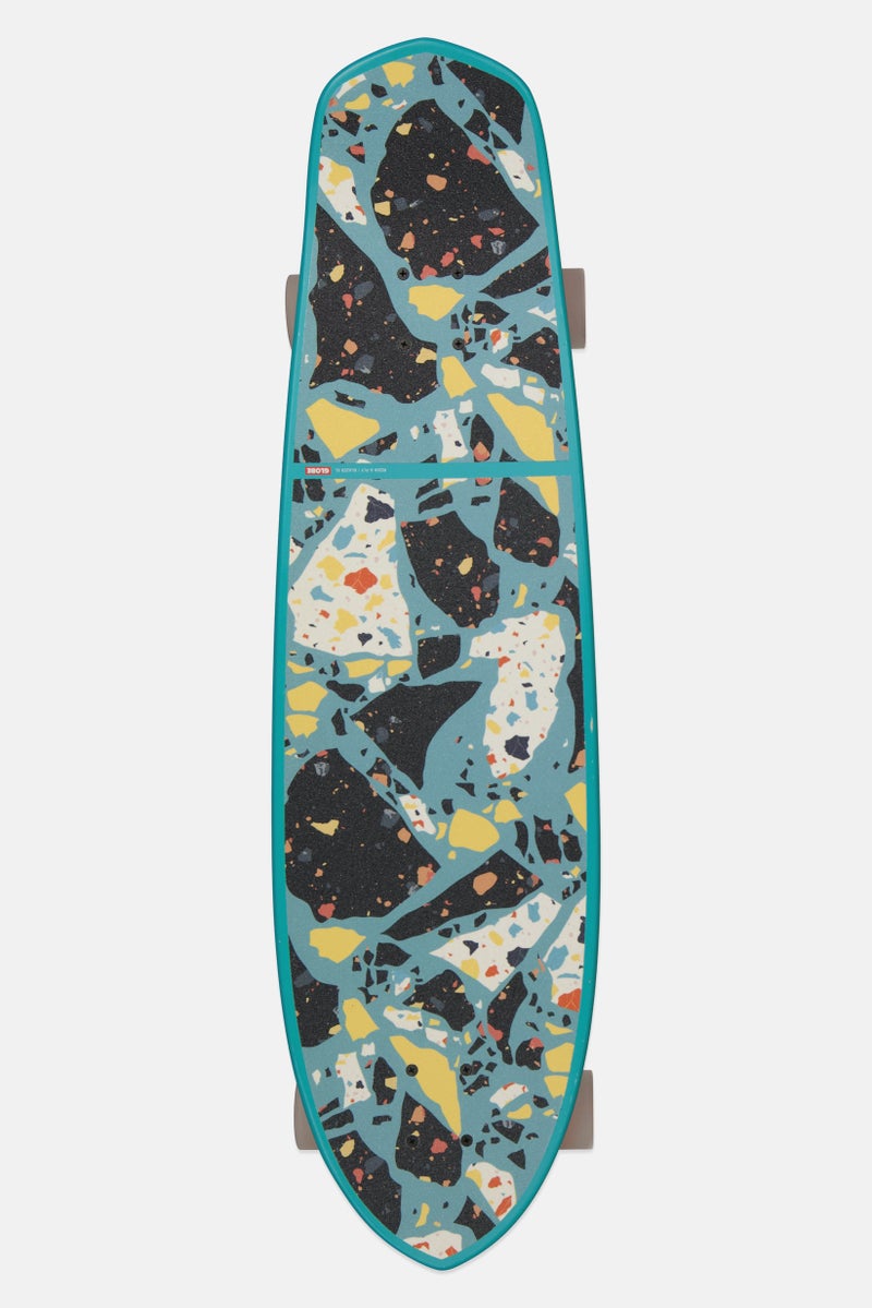 Lagoon/Terrazzo Longboard Blazer XL Skateboard, Turquoise Combo