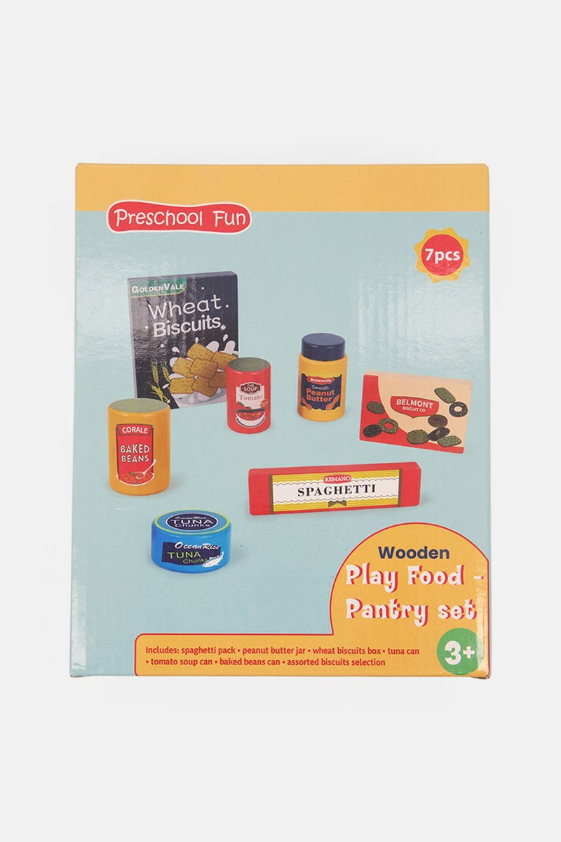 Wooden Play Food Pantry Set, Red/Yellow Combo