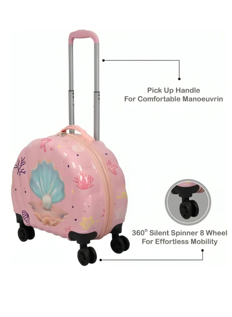 KIds Luggage Suitcase Shell Design 16 Inch - Kid's Travel Luggage suitcase Children Trolley