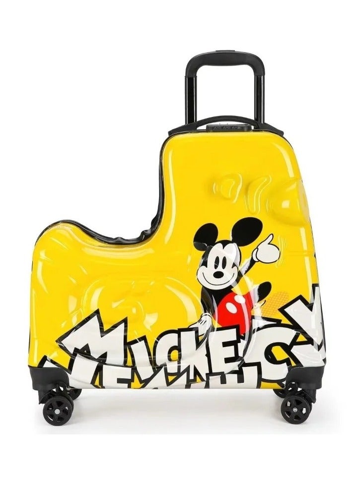 Children's Ride-On Suitcase,Travel Rolling Kid's Luggage, Children Trolley Hard Shell Carry on Luggage