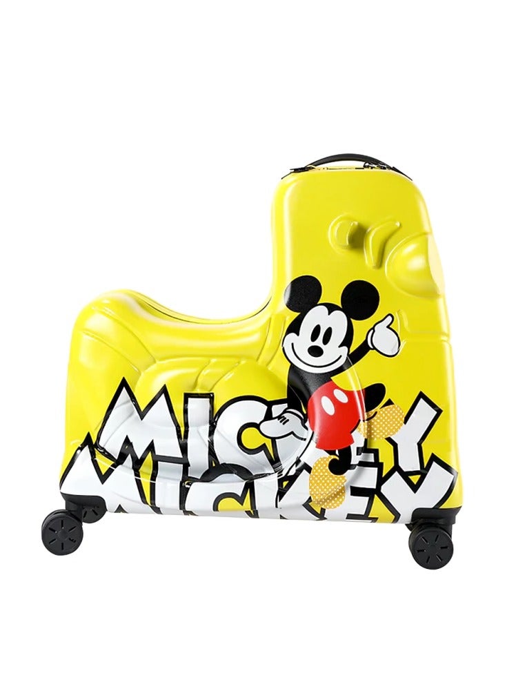 Children's Ride-On Suitcase,Travel Rolling Kid's Luggage, Children Trolley Hard Shell Carry on Luggage