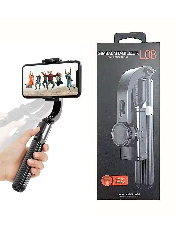 L08 One Axis Gimbal Stabilizer Smart Rotating Vlog Photo Selfie Stick Tripod for Smartphone