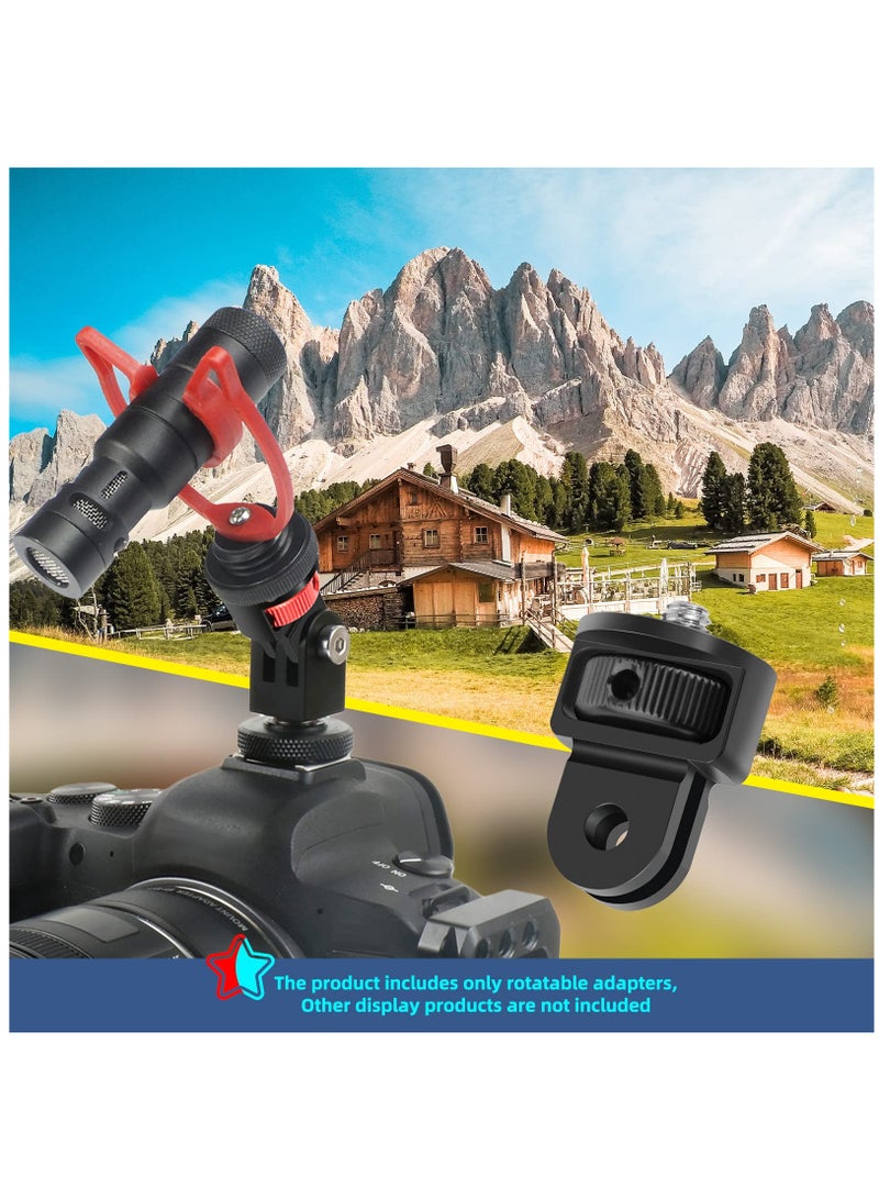 2PC Adjustable Camera Tripod Mount for GoPro and Action Cameras with 360 Degree Rotation and 1/4-20 Screw