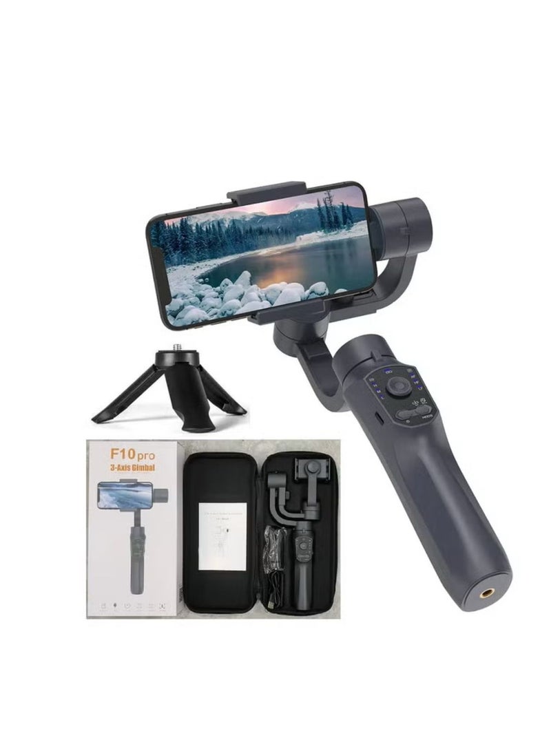 F10 pro Handheld 3-Axis Phone Foldable Gimbal With Tripod Video Stabilizer For Vlogging Recording