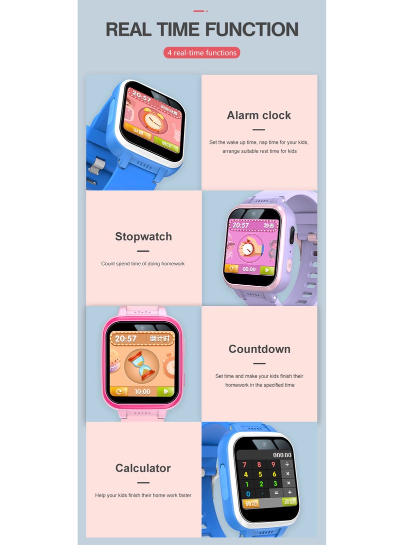 Kids Smart Watch Girls, Gifts For 3-10 Year Old Girls Dual Camera Touchscreen Smart Watch For Kids With Music Player, Educational Toys Toddles Birthday Gift For Girls Ages 6 7 8