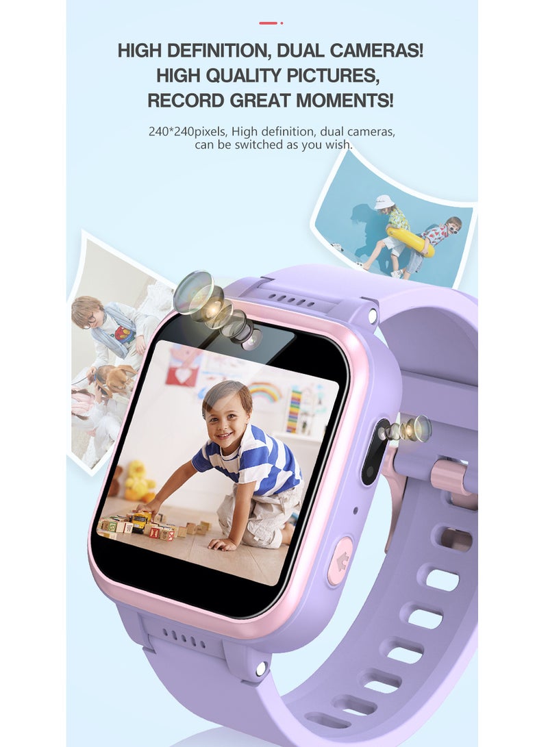 Kids Smart Watch Girls, Gifts For 3-10 Year Old Girls Dual Camera Touchscreen Smart Watch For Kids With Music Player, Educational Toys Toddles Birthday Gift For Girls Ages 6 7 8