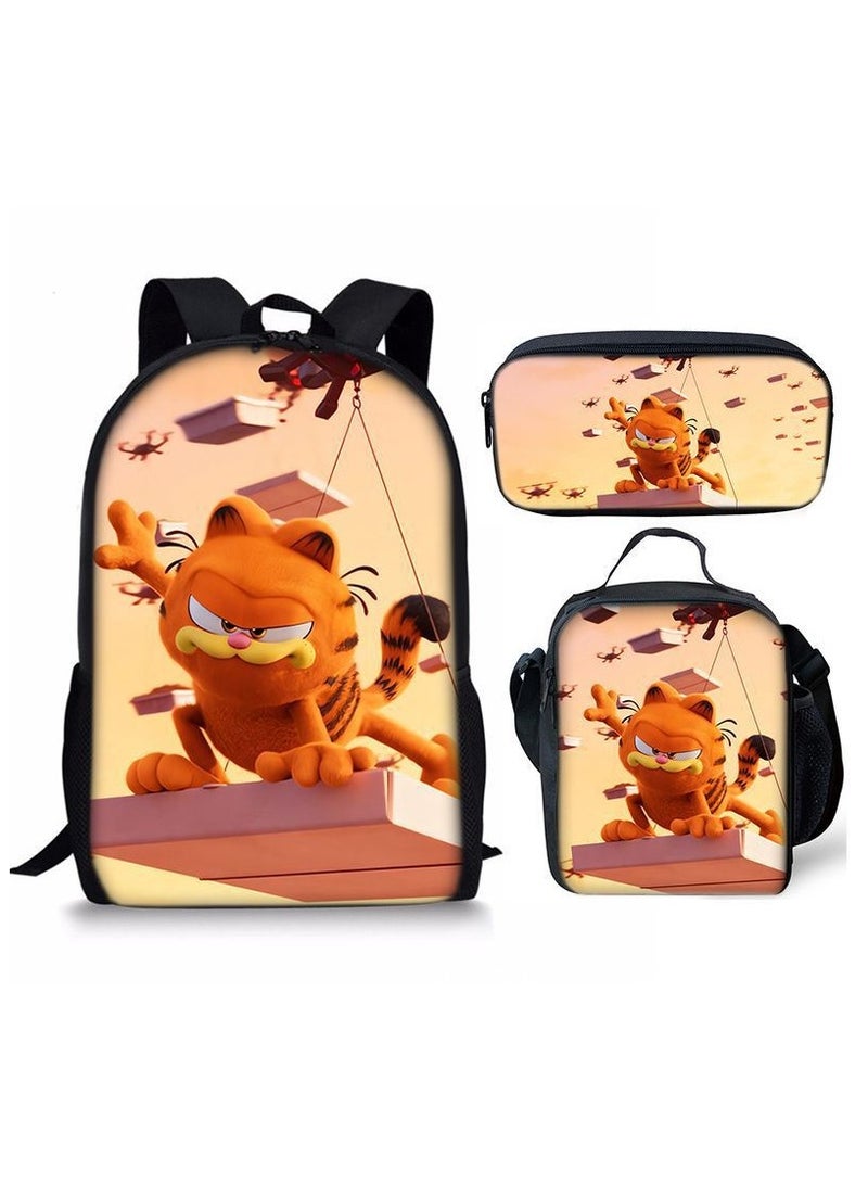 New Style Cartoon Student Backpack Three-Piece Set 29*42*16cm