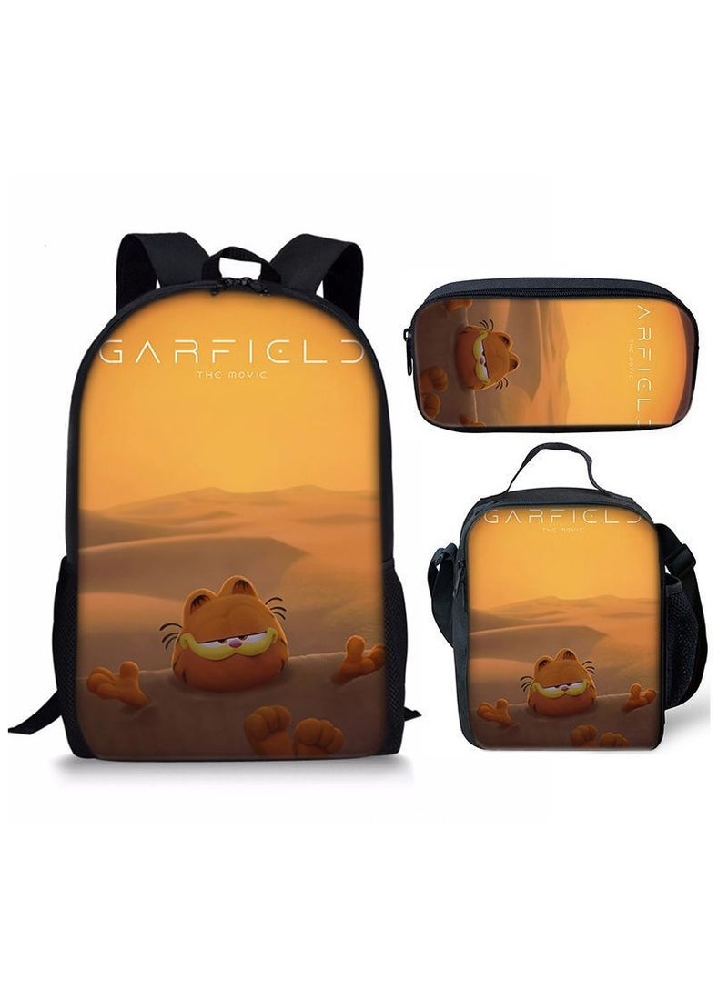 New Style Cartoon Student Backpack Three-Piece Set 29*42*16cm