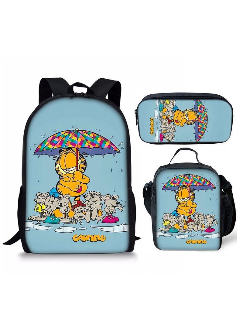 New Style Cartoon Student Backpack Three-Piece Set 29*42*16cm