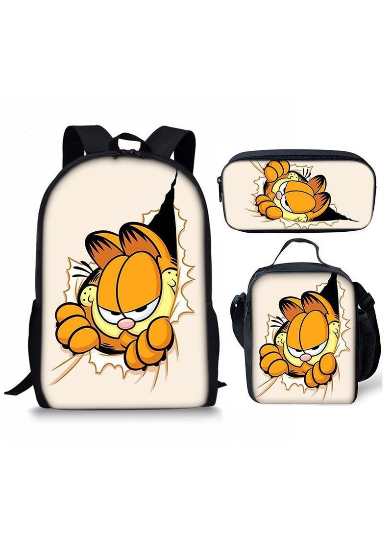 New Style Cartoon Student Backpack Three-Piece Set 29*42*16cm