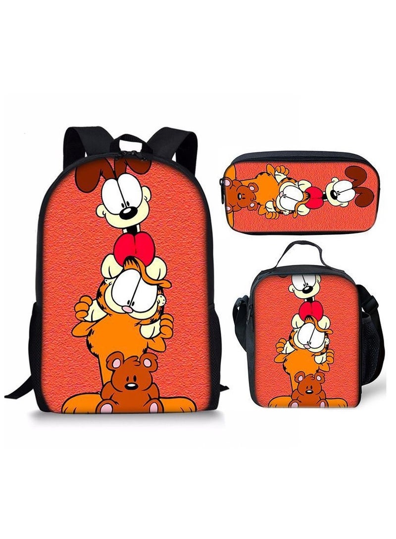 New Style Cartoon Student Backpack Three-Piece Set 29*42*16cm