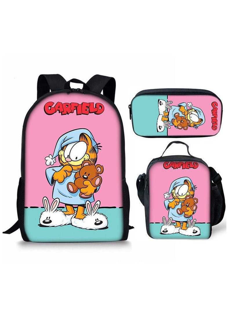 New Style Cartoon Student Backpack Three-Piece Set 29*42*16cm