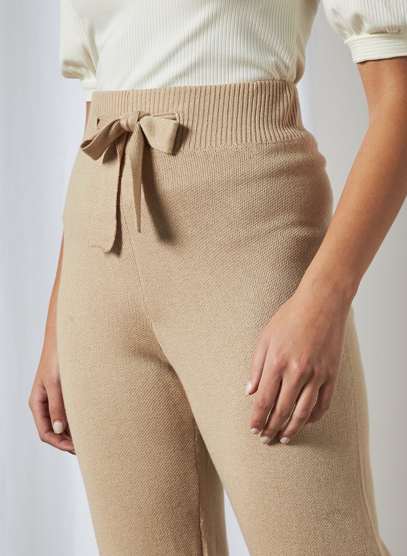 Lounge Regular Fit High Rise Sweatpants Beige