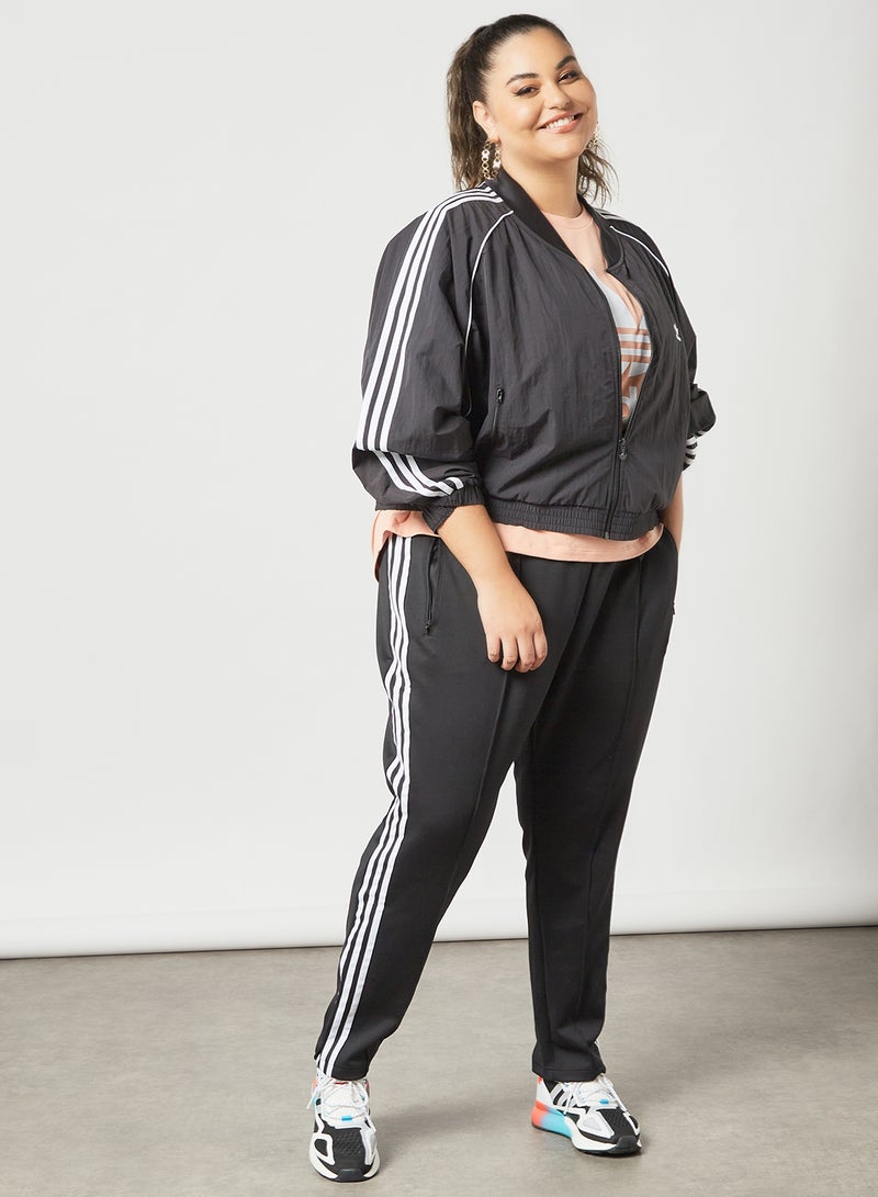 Plus Size Adicolor Cropped Track Jacket Black