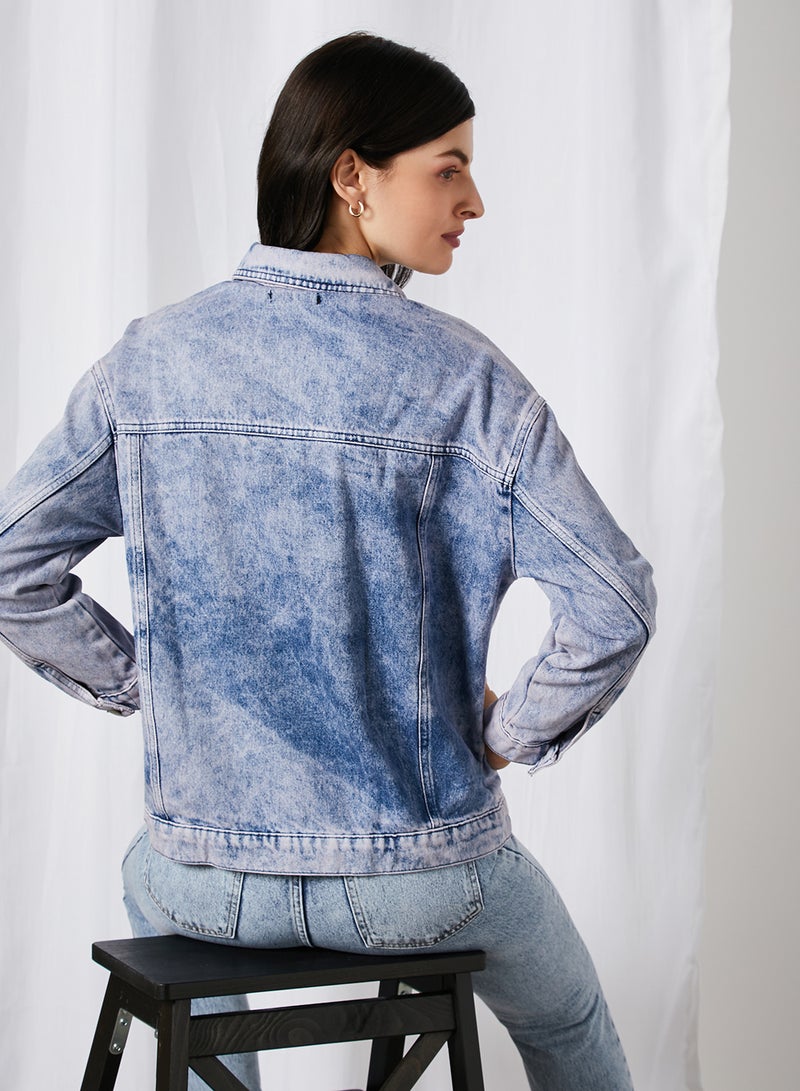 Faded Denim Jacket Blue