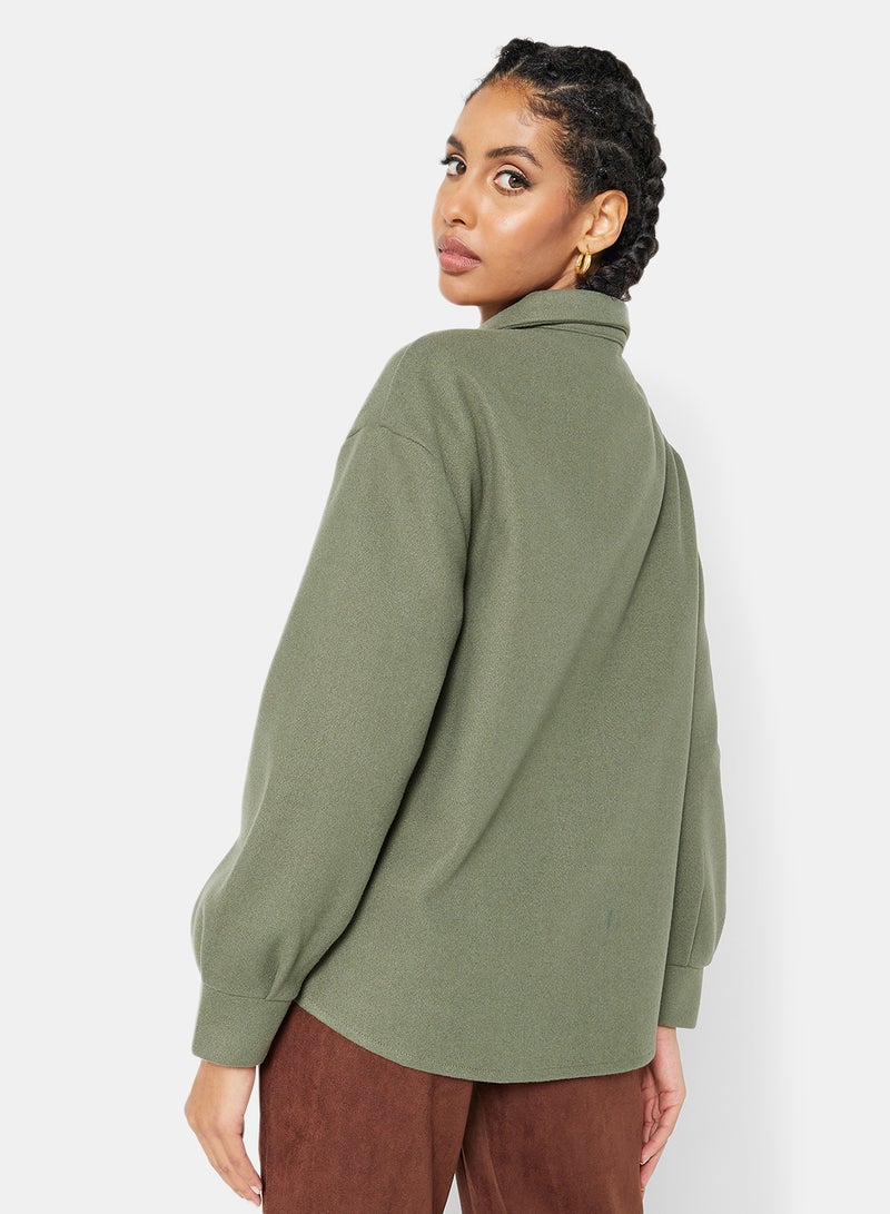 Essential Long Sleeve Overcoat Mint